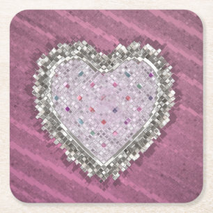 Good Love Charm Vierkante Kartonnen Onderzetter