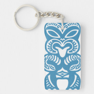 Good Luck Blue Tiki Acrylic  Sleutelhanger