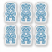 Good Luck Blue Tiki Stickers (Devant)