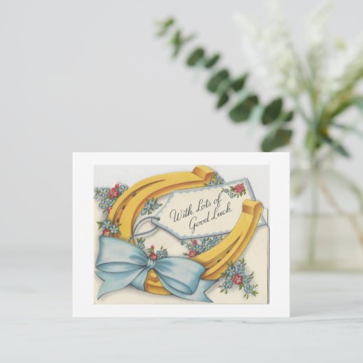 Good Luck Card Briefkaart (Staand voorkant)