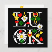 Good Luck Chalkboard Card (Voorkant / Achterkant)