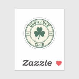 Good Luck Club Trendy Varsity Green Aesthetic Sticker