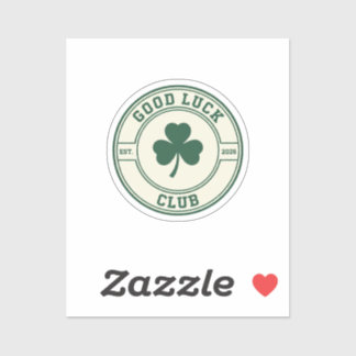Good Luck Club Trendy Varsity Green Aesthetic Sticker