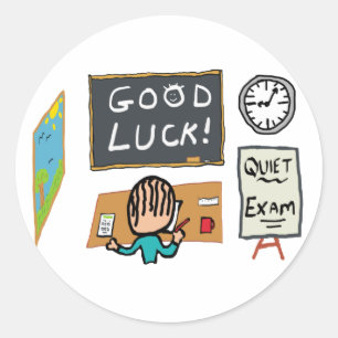 Good Luck Exams Ronde Sticker