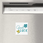 Good Luck Four Leaf Clover Shamrock Magnet Magneet (Insitu (Vaatwasser))