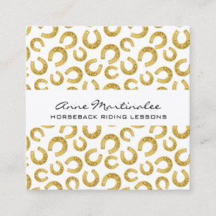 Good Luck Horseshoe Carré Carte de visite