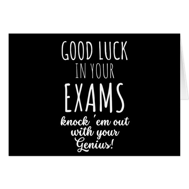 good Luck in your exams (Voorkant Horizontaal)