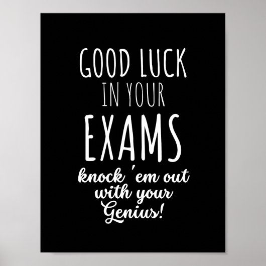 good Luck in your exams Poster (Voorkant)