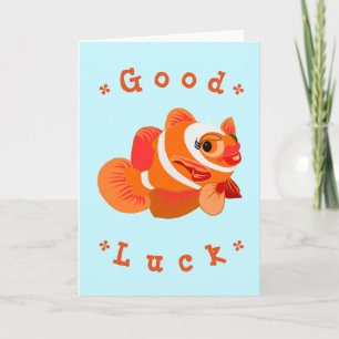Good Luck Kaart met Gold Fish - Jouw tekst