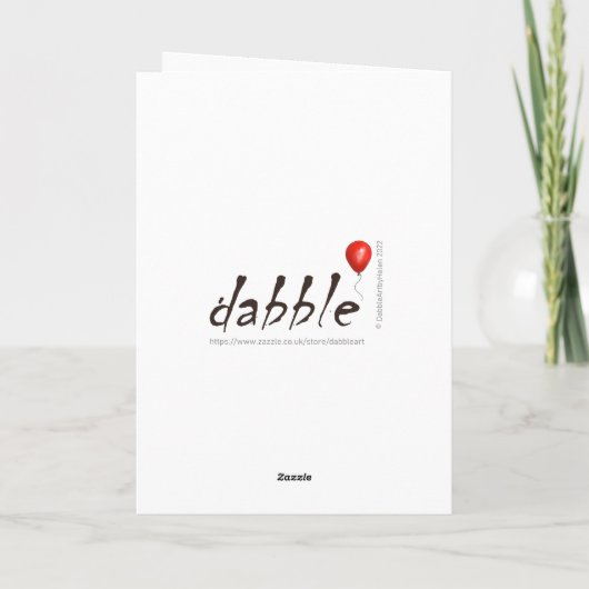 Good Luck Kaart, Sweet Mouse en Vier Leaf Clover Kaart (Achterkant)