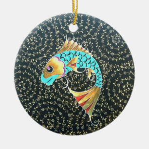 Good Luck Koi Fish Symbol of Fortune Keramisch Ornament