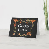 Good Luck Ladybug Floral Kaart (Voorkant)
