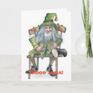 Good Luck leprechaun Card Kaart