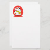 Good Luck Maneki Neko Briefpapier (Voorkant / Achterkant)