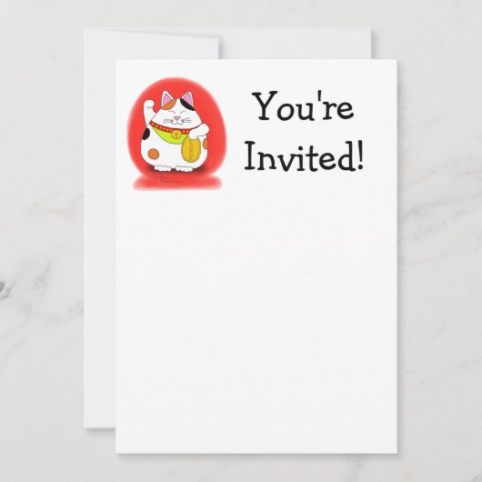 Good Luck Maneki Neko Kaart (Voorkant)