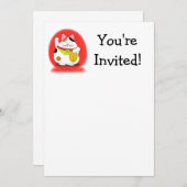 Good Luck Maneki Neko Kaart (Voorkant / Achterkant)