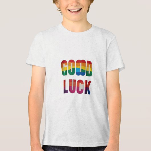 GOOD LUCK Tri-Blend SHIRT (Voorkant)