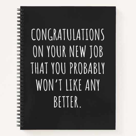 Good luck with the new job notitieboek (Voorkant)