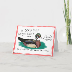 Good Luck Wood Duck-kaart Kaart