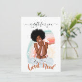 Good Mood Black Woman Cadeaubon (Staand voorkant)