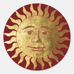 Good Mood Sun Ronde Sticker