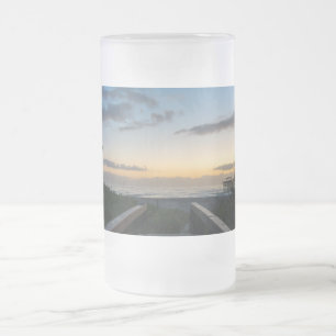 Good Morning 2017 Frosted Glass Beer Mug