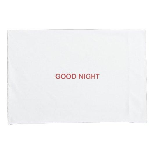 Good Morning and Good Night Red Text Pillowcases Kussensloop (Voorkant-Rechts)