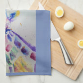 Good Morning Aquarelle Giraffe zoo Serviette de cu (Quart Plié)