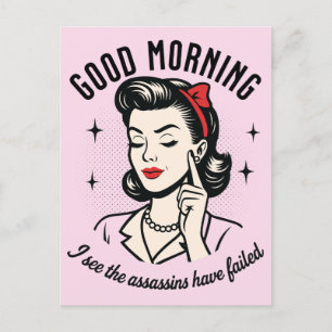 Good Morning Assassins mislukt Humor Feestdagenkaart