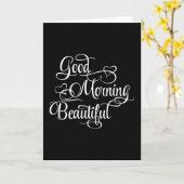 Good Morning Beautiful - Carte Inspirational (Fleur jaune)