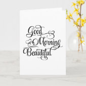 Good Morning Beautiful - Carte Inspirational (Fleur jaune)
