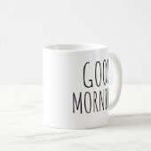 Good Morning Black en White Koffiemok (Voorkant rechts)