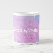 ​Good Morning! | Dreamy Clouds Kids Art Jumbo Mug