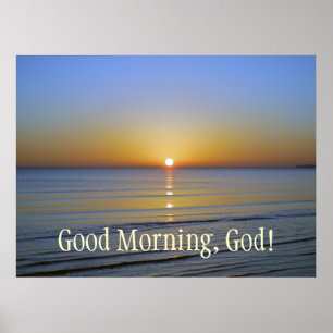 Good Morning God Sunrise Inspirerend Christelijk Poster