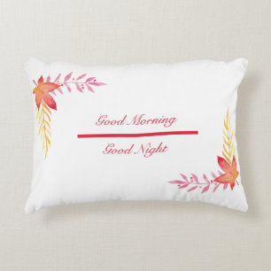 Good Morning & Good Night Accent Coussin