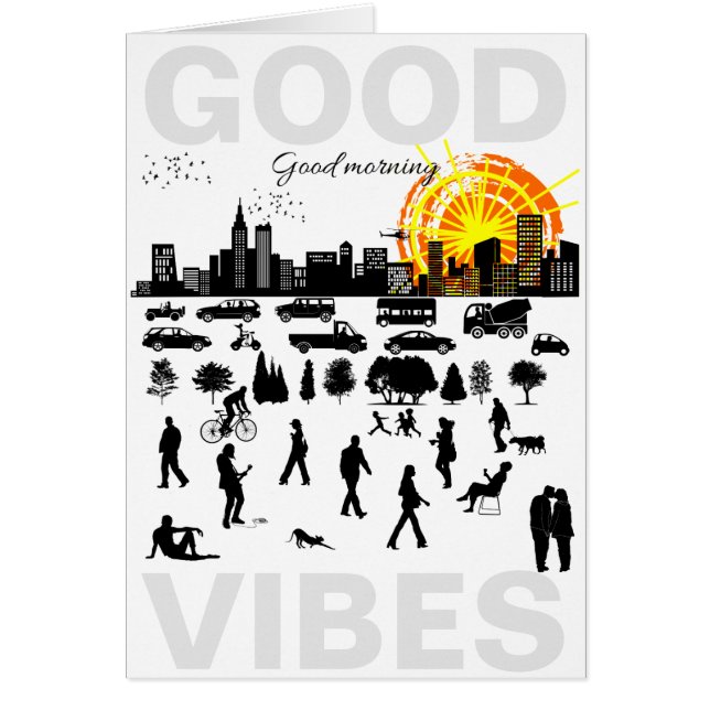 Good Morning, Good Vibes drôle, personnalisable (Devant)