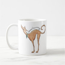 Good Morning Greyhound Illustration Coffee Mok