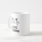 Good Morning - Grumpy Cat Coffee Mug - Cadeau uniq (Devant gauche)