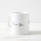 "Good Morning Handsome, I Love You" Love You Mug (Devant gauche)