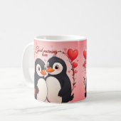 Good Morning Love - Penguins Valentine's Day Mug (Devant gauche)