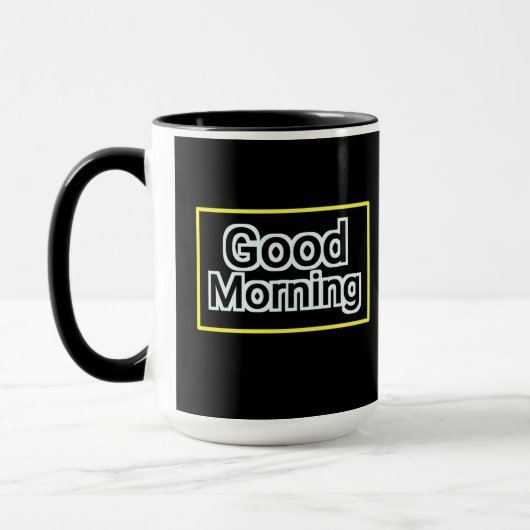 Good Morning Mug - Citation Positive Coffee Cup (Gauche)