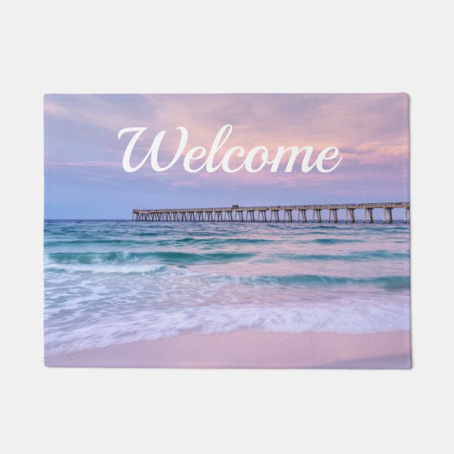 Good Morning Navarre Beach Pier Welcome Doormat Deurmat (Voorkant)
