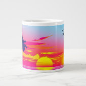 Good Morning Paradise Exotic Beach Sunset Extra Grote Beker (Voorkant)