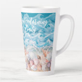 Good Morning Personalized Beach Latte Mug (Droite)