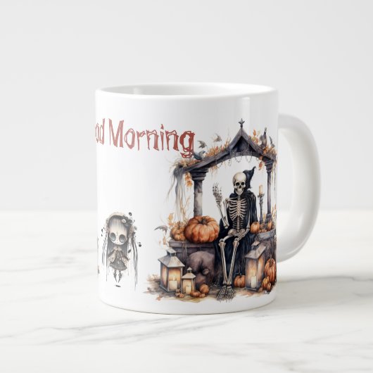 Good Morning Skeleton 20 OZ mug (Devant droit)
