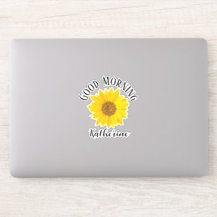 Good Morning Sunflower - Aangepaste naam Sticker