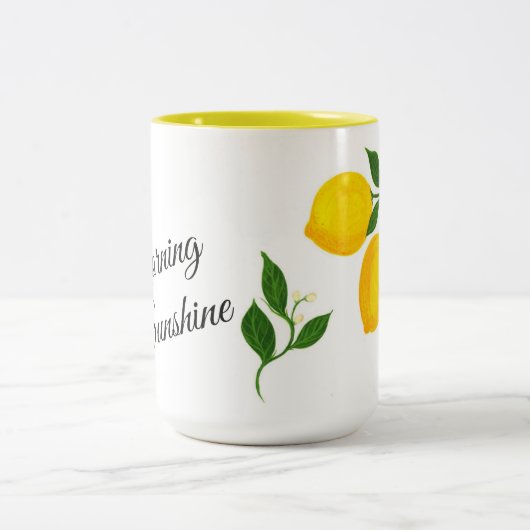 Good Morning Sunshine and Lemons Coffee Mug (Centre)