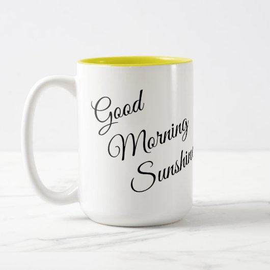 Good Morning Sunshine and Lemons Coffee Mug (Gauche)