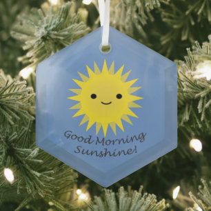 Good Morning Sunshine Cute Kawaii Sun Glas Ornament