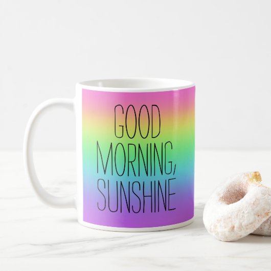 Good Morning Sunshine Rainbow-Mok Koffiemok (Met donut)